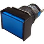 P16-PL7-BL-SINALEIRO LED 16MM RETANGULAR - 24V - AZUL